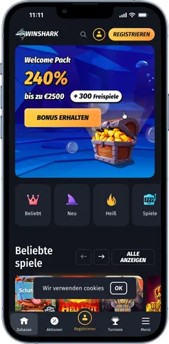 Winshark Casino Willkommenspaket