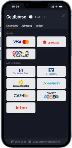 Winshark casinos Erste Einzahlung